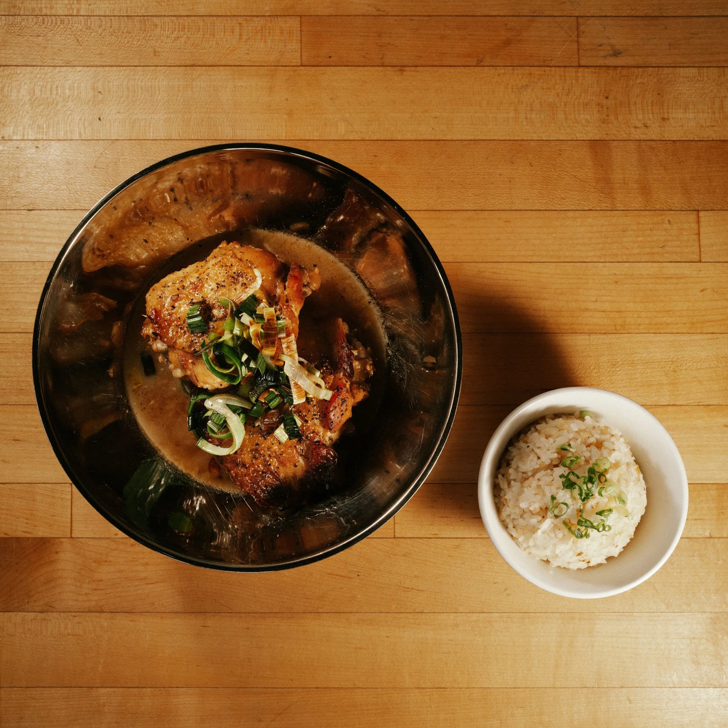 Chicken adobo with rice